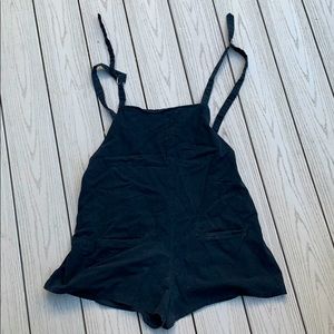 Linen black romper
